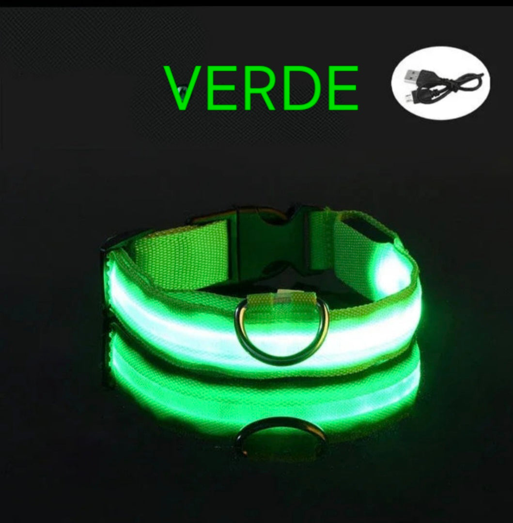 Collar Led para perros con carga USB