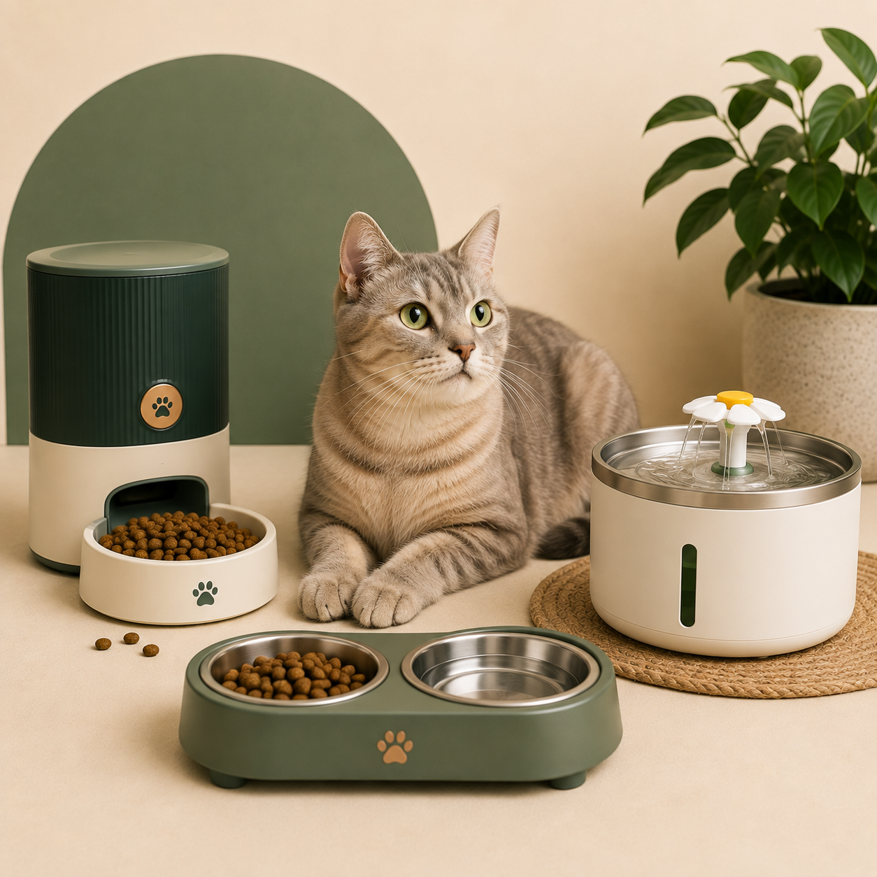 Comederos y bebederos para gatos