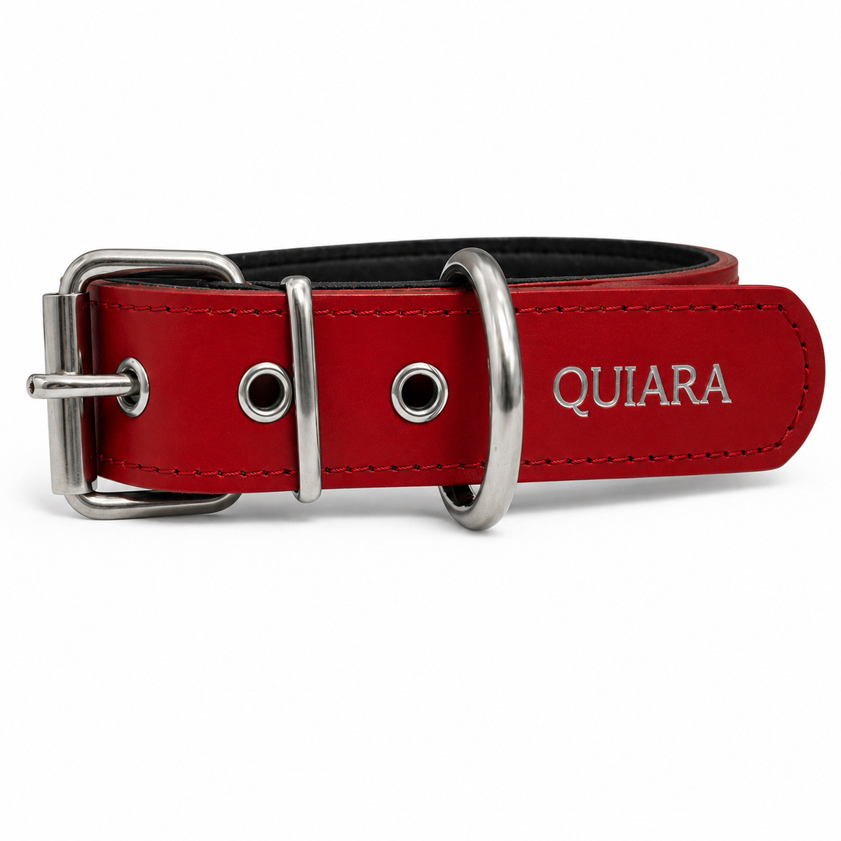 Collar de cuero personalizado con nombre