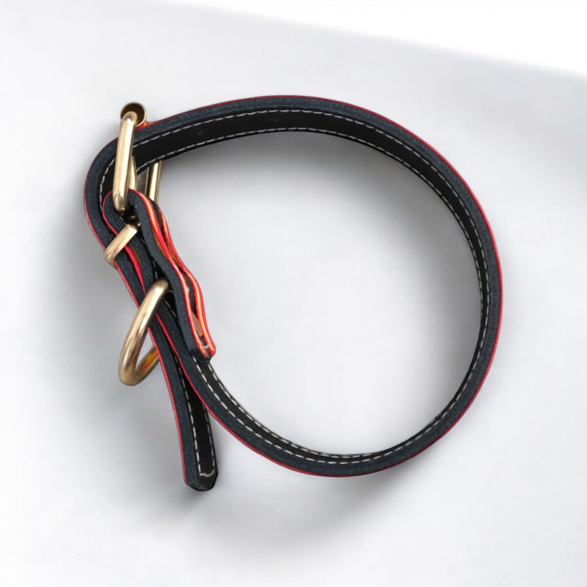 Collar de cuero bandera de España