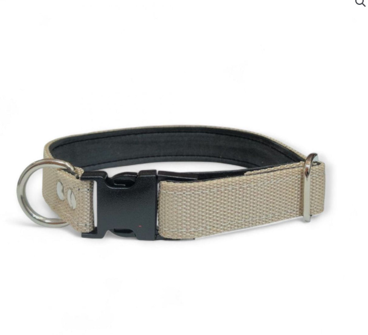 Collar de nailon clásico beige