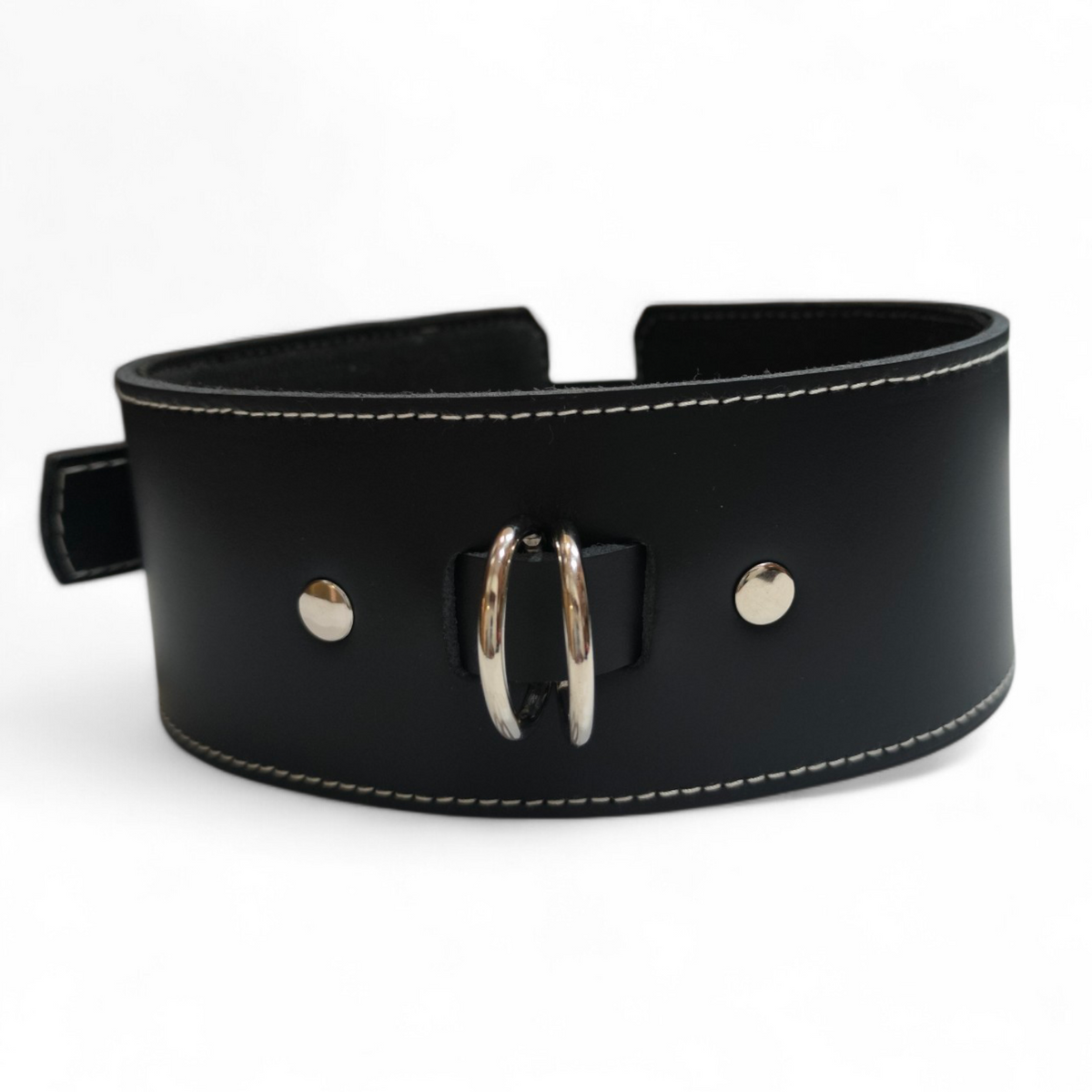Collar ancho de cuero Supreme negro