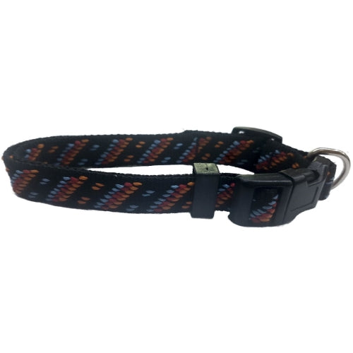 COLLAR NYLON 20MM 35-50CM AZTECA NEGRO 