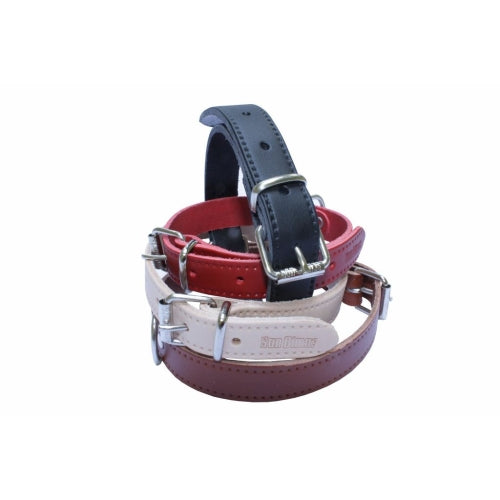 COLLAR CUERO LISO 18x400mm.NEGRO 