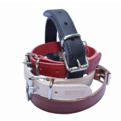 COLLAR CUERO LISO 35X650MM.ROJO