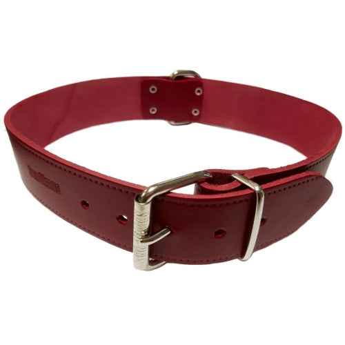 COLLAR CUERO LISO 35X650MM.ROJO