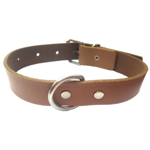 COLLAR CUERO NATURAL LAURA 1,5x 40cm.