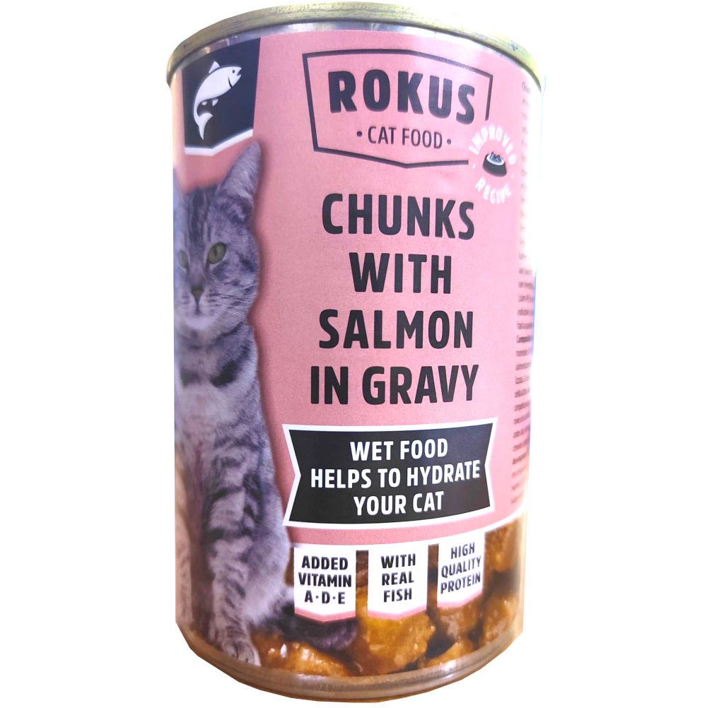 LATA GATOS 415 GR.PESCADO ROKUS  