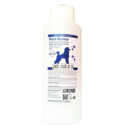 CHAMPU PELO BLANCO 750ml.  PETNATURA