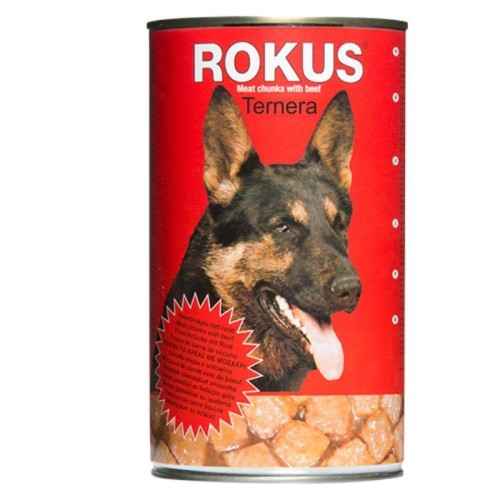 LATA PERROS TERNERA 1240gr.ROKUS
