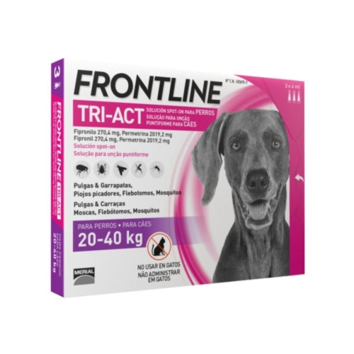 FRONTLINE TRI-ACT 40-60 KG. XL 3 PIPETAS