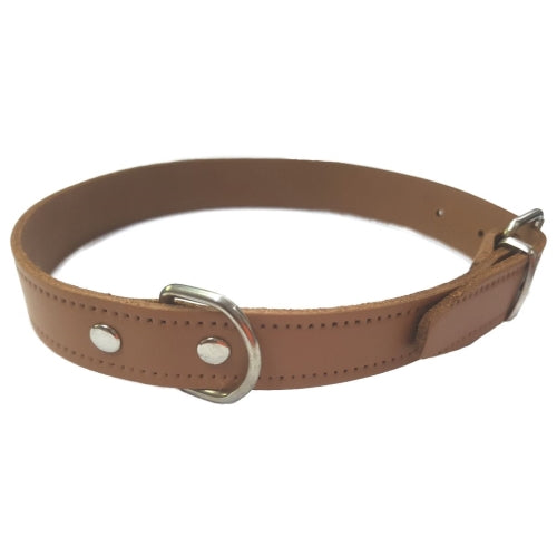 COLLAR CUERO LISO NATURAL 40X1.5CM VMD