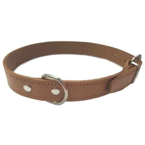 COLLAR CUERO LISO NEGRO 30X1.5CM VMD