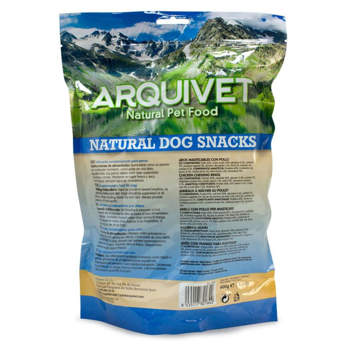 Aros Masticables Con Pollo 6 Uds./ 600Gr.