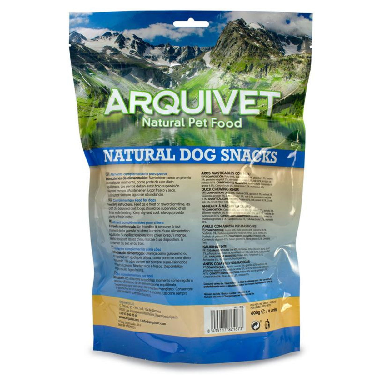 Aros Masticables Con Pato 6 Uds./ 600Gr.