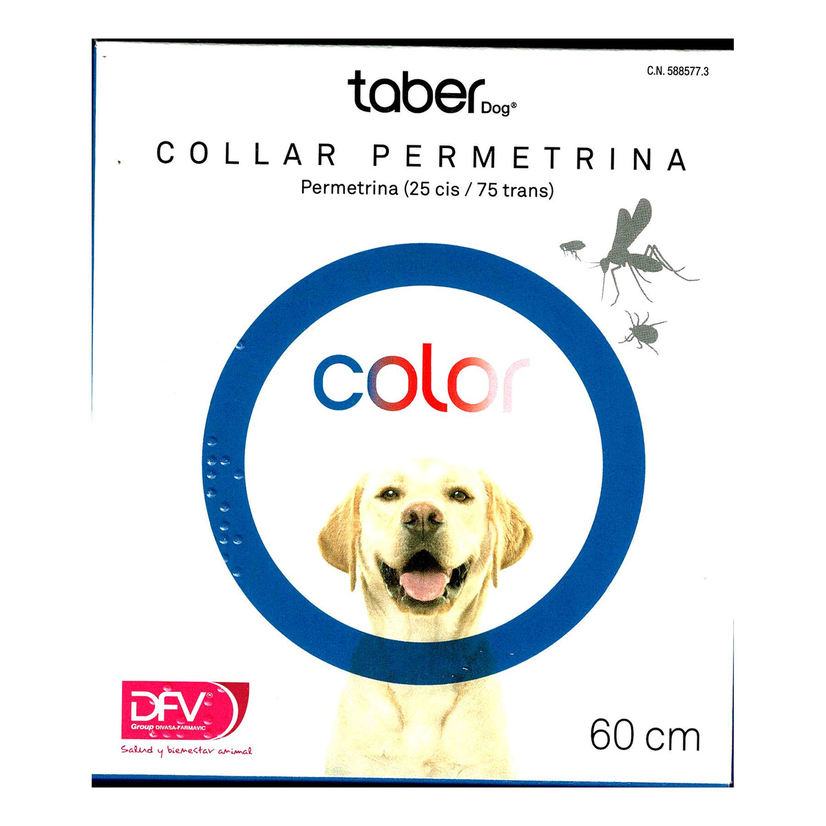 TABERDOG COLLAR PERMETRINA 75cm.ROSA