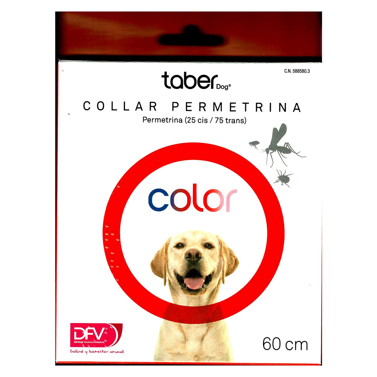TABERDOG COLLAR PERMETRINA 40cm. AZUL
