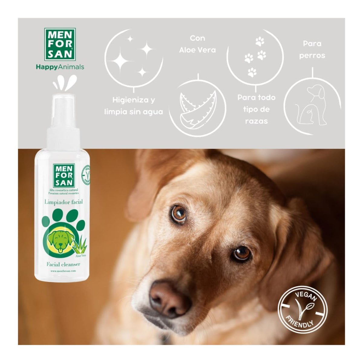 Menforsan Limpiador Facial Perros 60Ml.