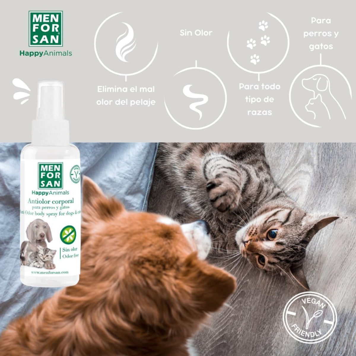 Antiolor Corporal Para Perros 60Ml Menforsan