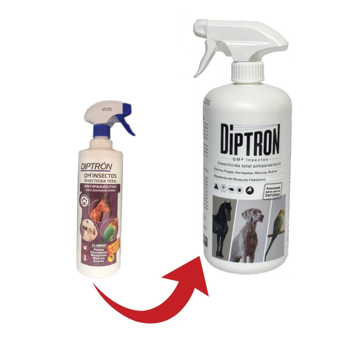Diptron Qm Insectos Caballo/Perro Insecticida 1Lt.