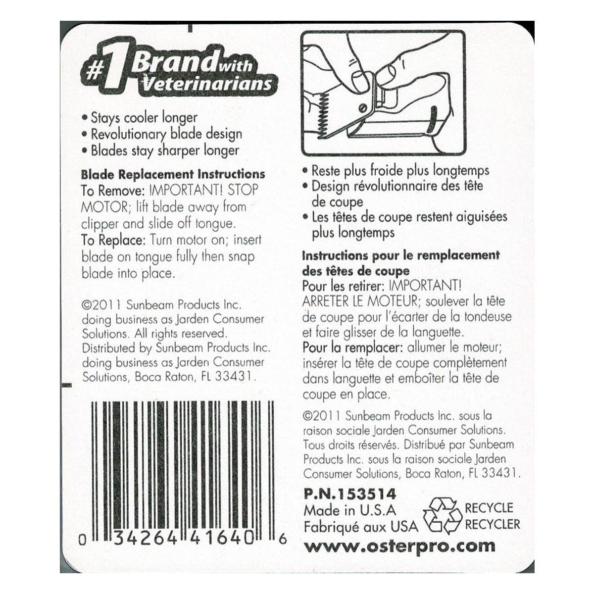 Oster Cuchilla Size 4F Corte 9,50 Mm