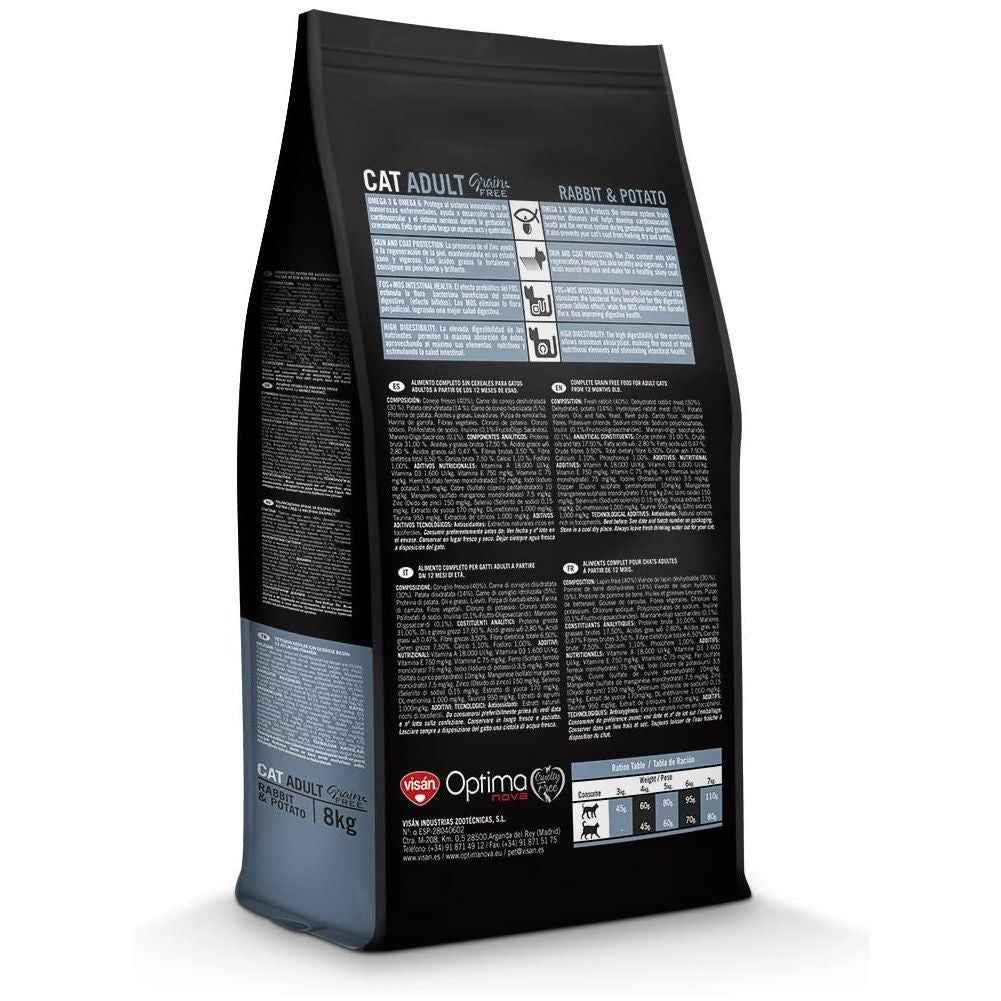 OPTIMA NOVA CAT ADULT RABBIT PATATA 2 Kg.
