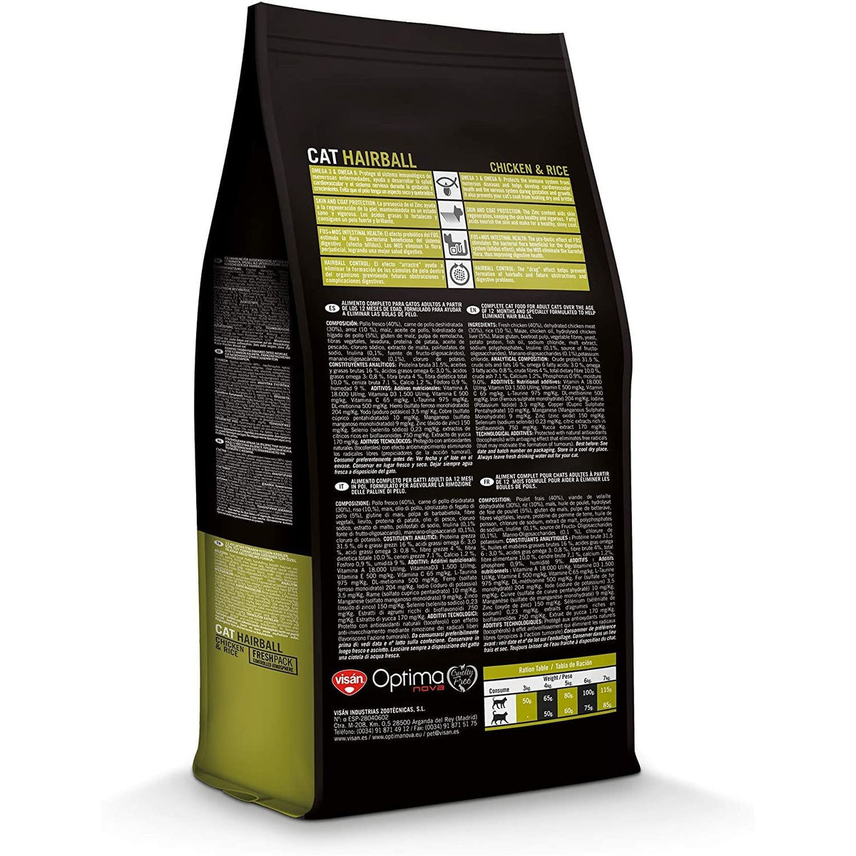 OPTIMA NOVA CAT HAIRBALL 6 KG.