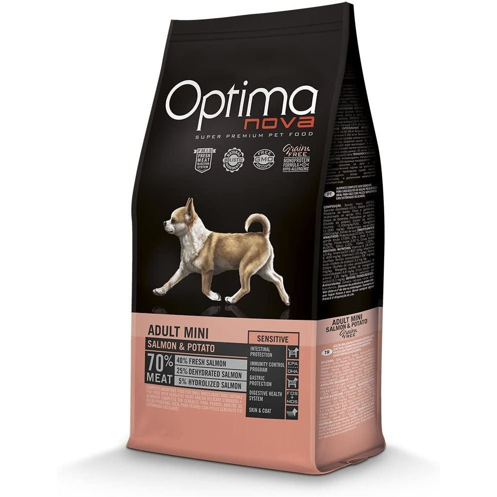 PIENSO OPTIMA NOVA ADULT MINI SALMON GRAIN FREE