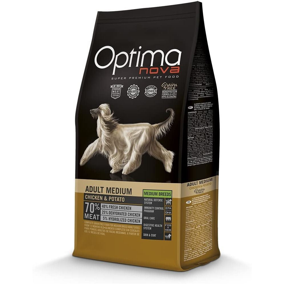 PIENSO OPTIMA NOVA ADULT MEDIUM POLLO GRAIN FREE