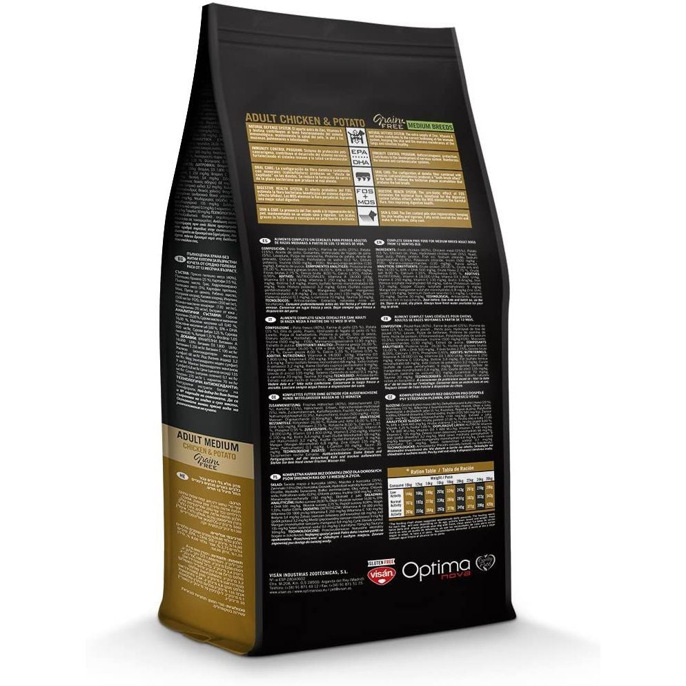 PIENSO OPTIMA NOVA ADULT MEDIUM POLLO GRAIN FREE