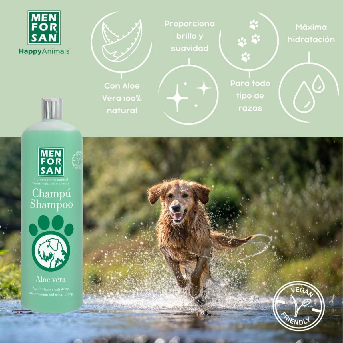 MENFORSAN CHAMPU CON ALOE VERA 1 LT. 