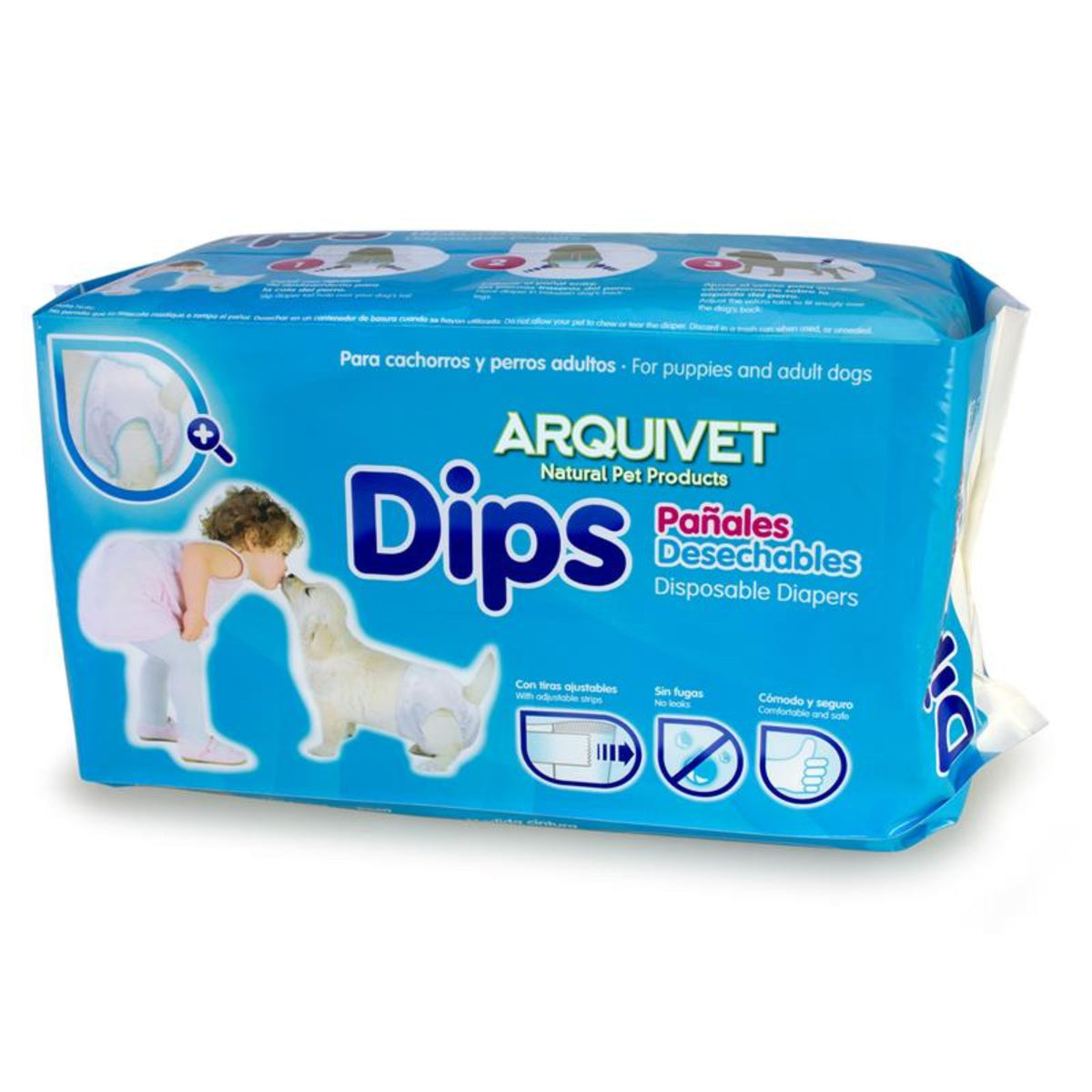 PAÑAL ARQUIDIPS TALLA M/ 14 piezas 