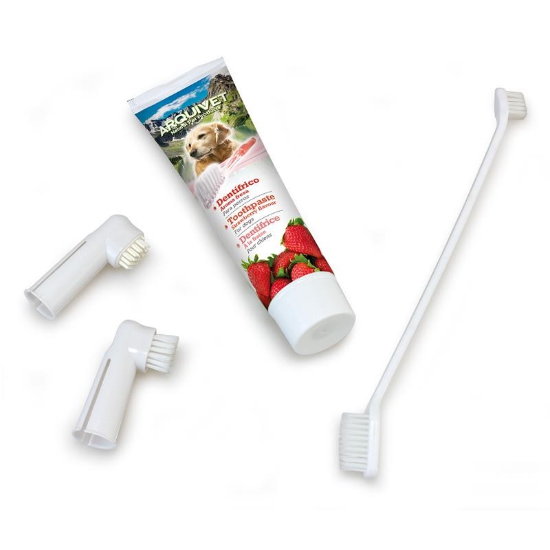 SET DENTAL PARA PERROS AROMA FRESA 