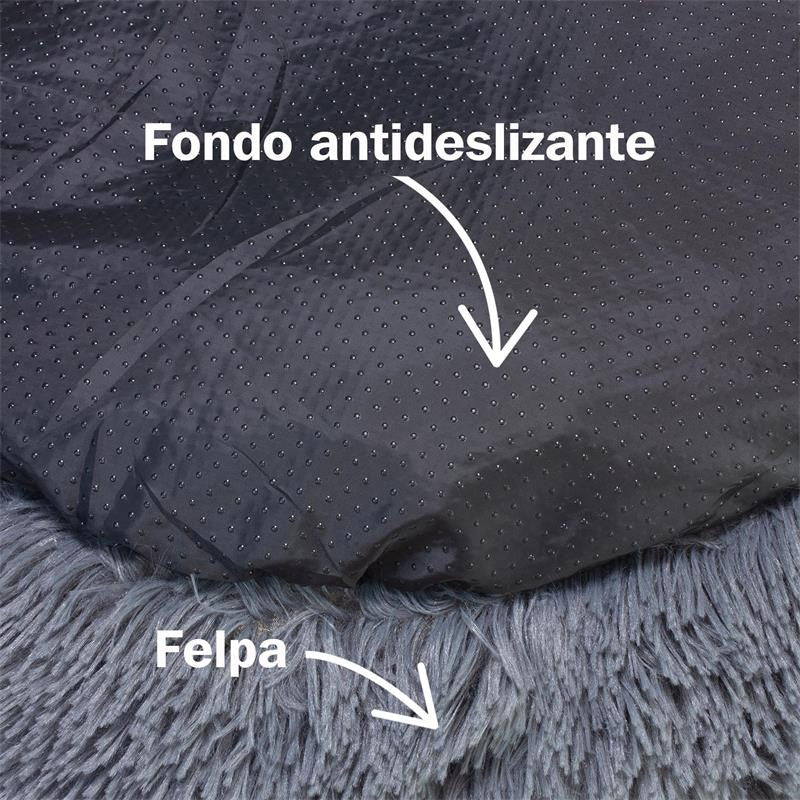 CAMA REDONDA SUAVE GRIS OSCURO 50-70cm