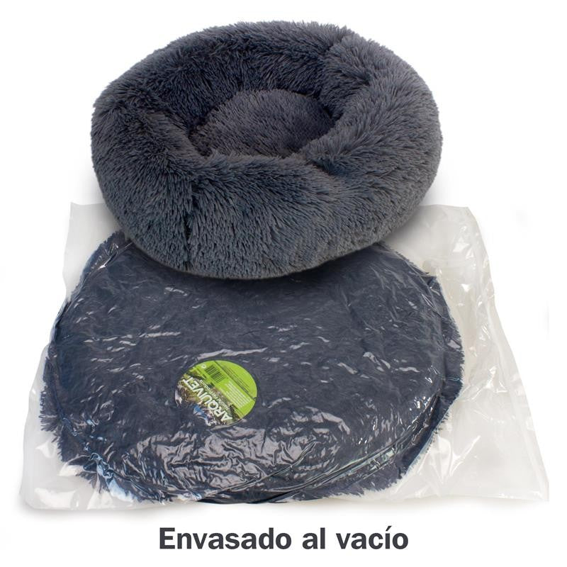 CAMA REDONDA SUAVE GRIS OSCURO 50-70cm
