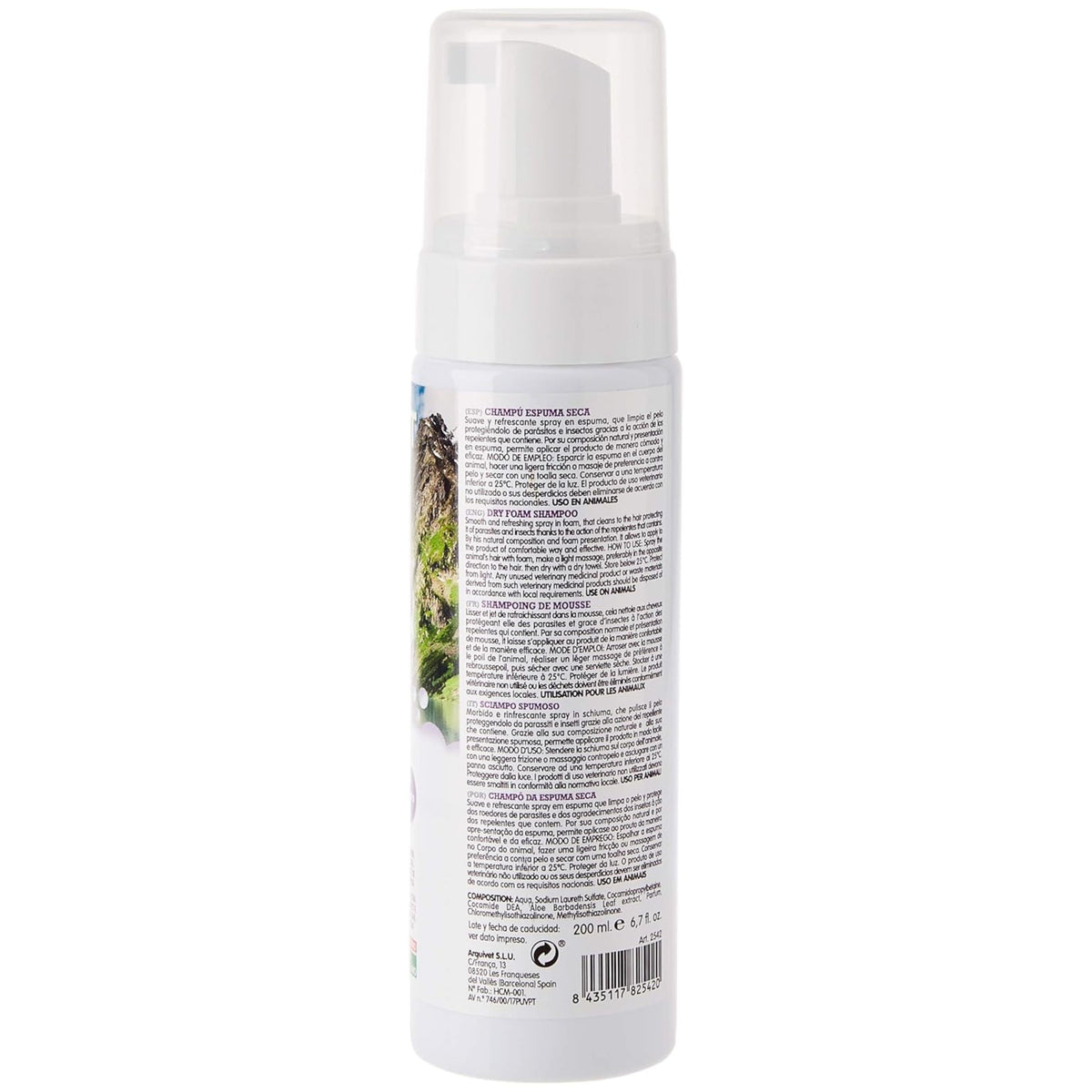 CHAMPU ESPUMA SECA 200ml.Arquifresh 