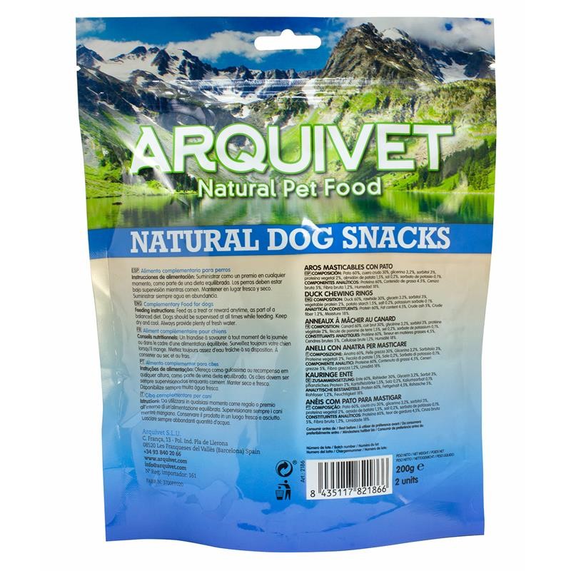 Aros Masticables Con Pato 2 Uds./ 200Gr.