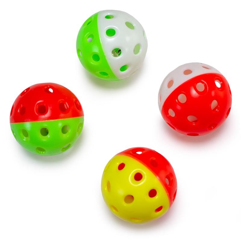 PELOTA CASCABEL 4,5 cm. Bolsa 4 Uds. 