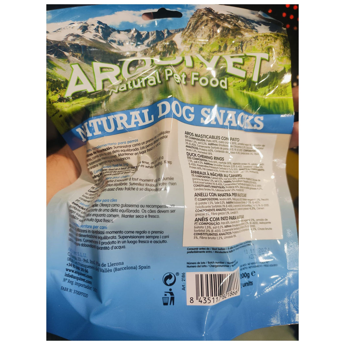 Aros Masticables Con Pato 2 Uds./ 200Gr.