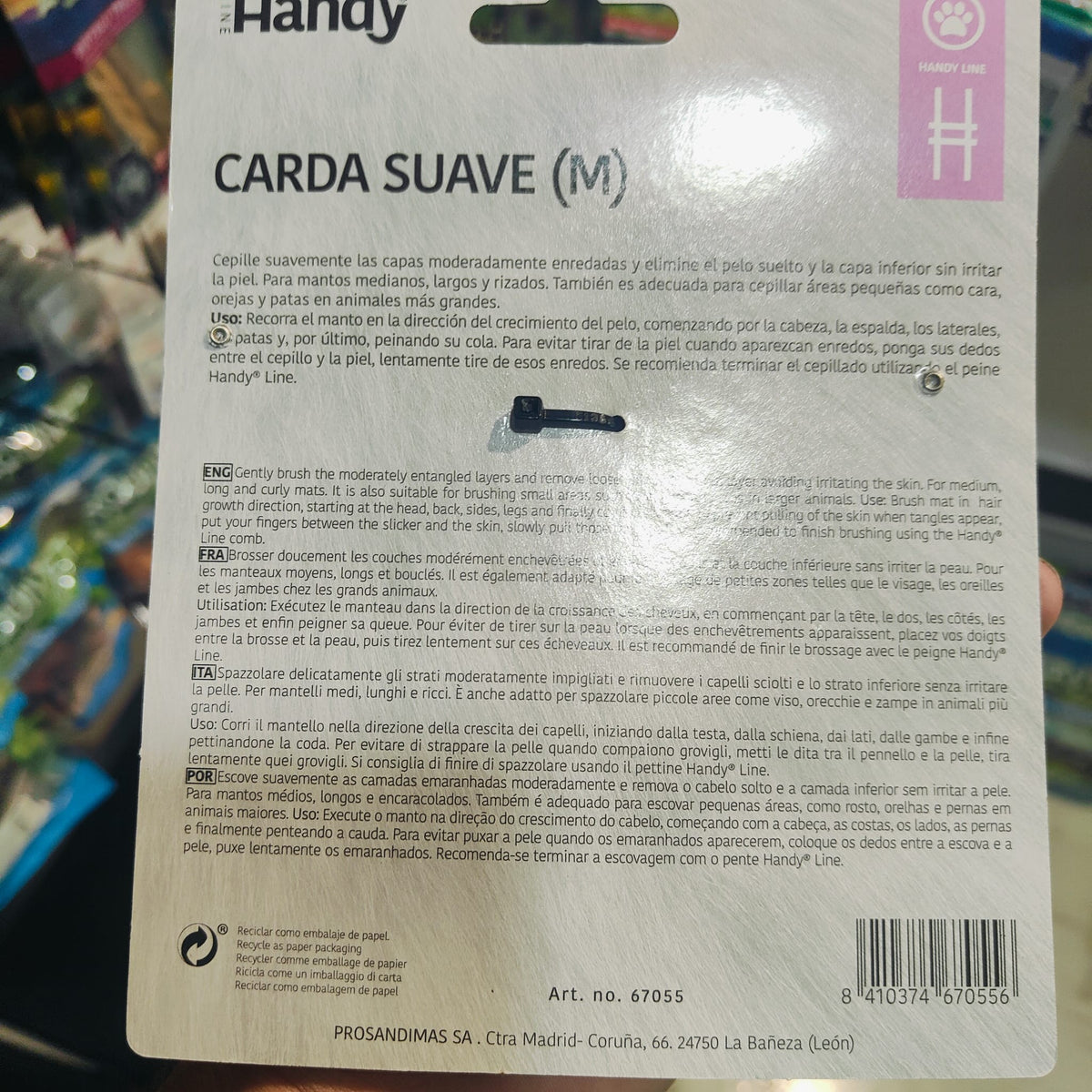 CARDA SUAVE TALLA M. LINEA HANDY 