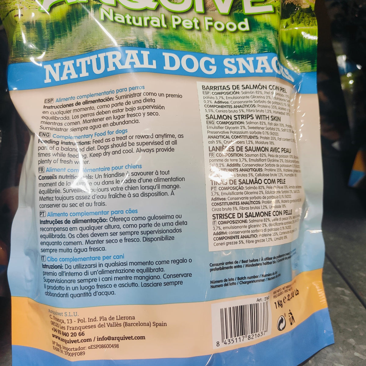 SNACKS BARRITAS DE SALMON 1 Kg. Arquivet