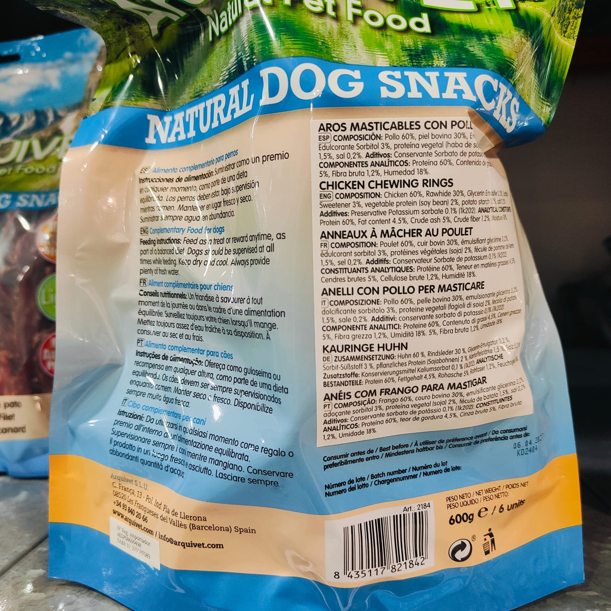 Aros Masticables Con Pollo 6 Uds./ 600Gr.