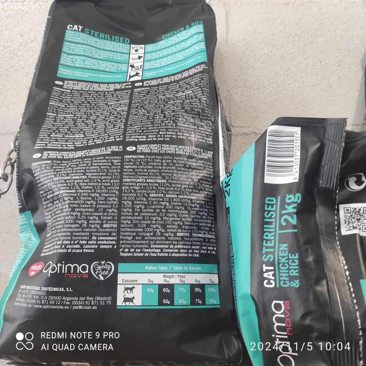OPTIMA NOVA CAT STERILISED 6 KG.
