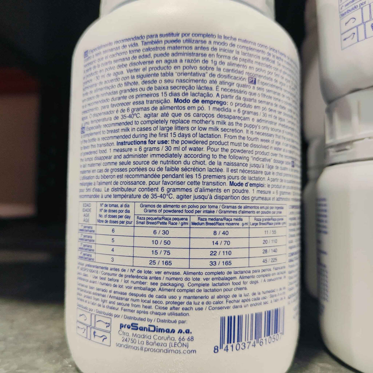 LECHE SAN DIMAS PARA PERROS 250 GR. 