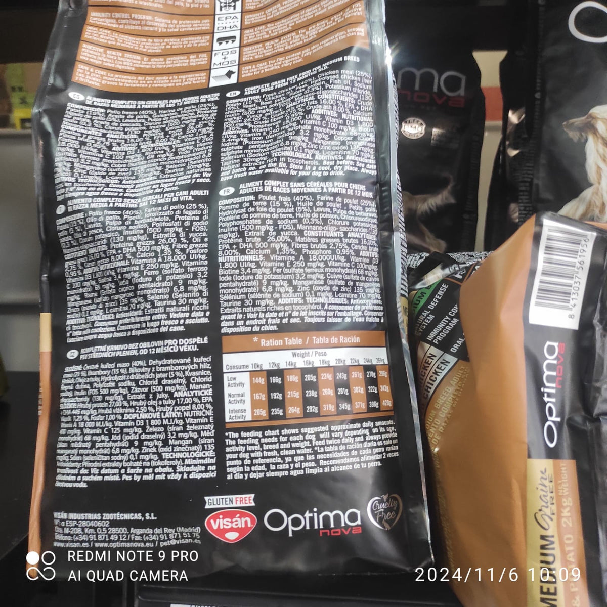 PIENSO OPTIMA NOVA ADULT MEDIUM POLLO GRAIN FREE