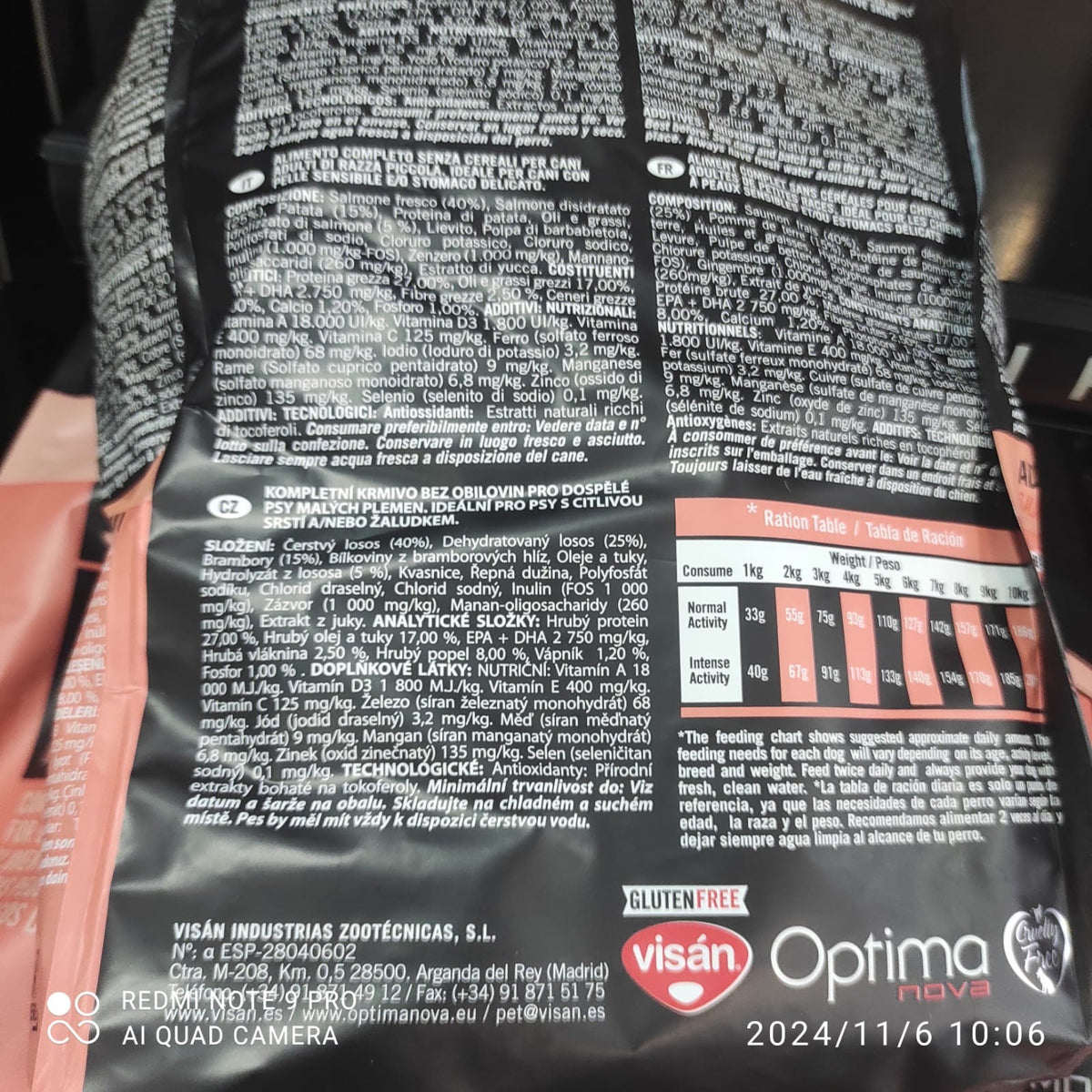 PIENSO OPTIMA NOVA ADULT MINI SALMON GRAIN FREE