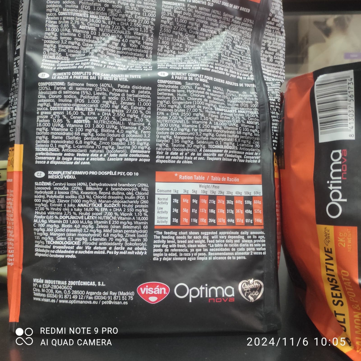 OPTIMA NOVA ADULT SENSITIVE 12 KG.