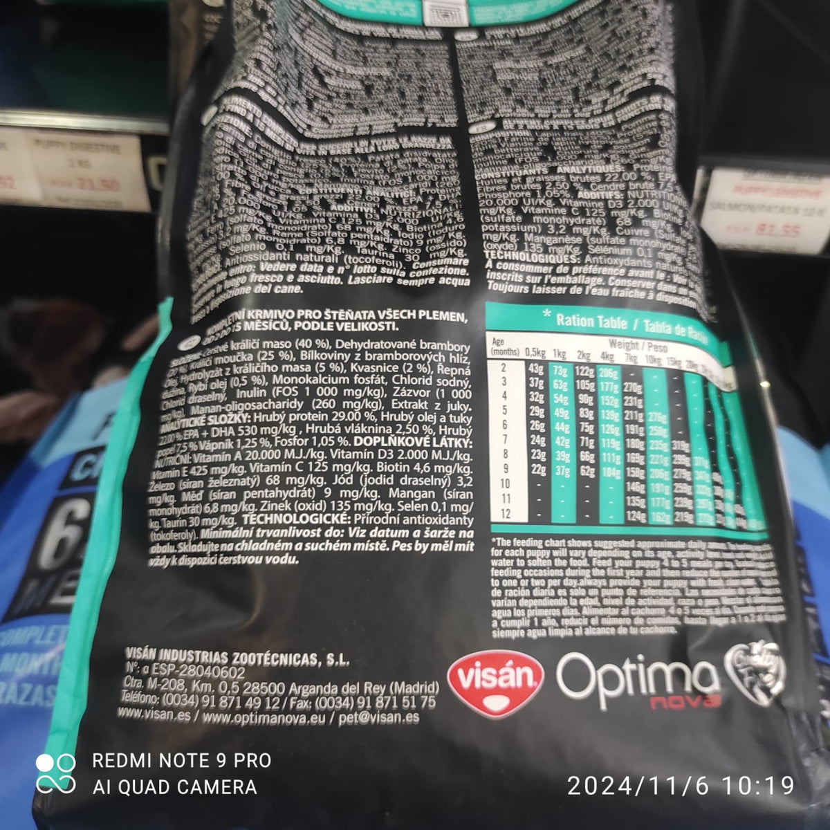 OPTIMA NOVA PUPPY DIGESTIVE 12 KG.