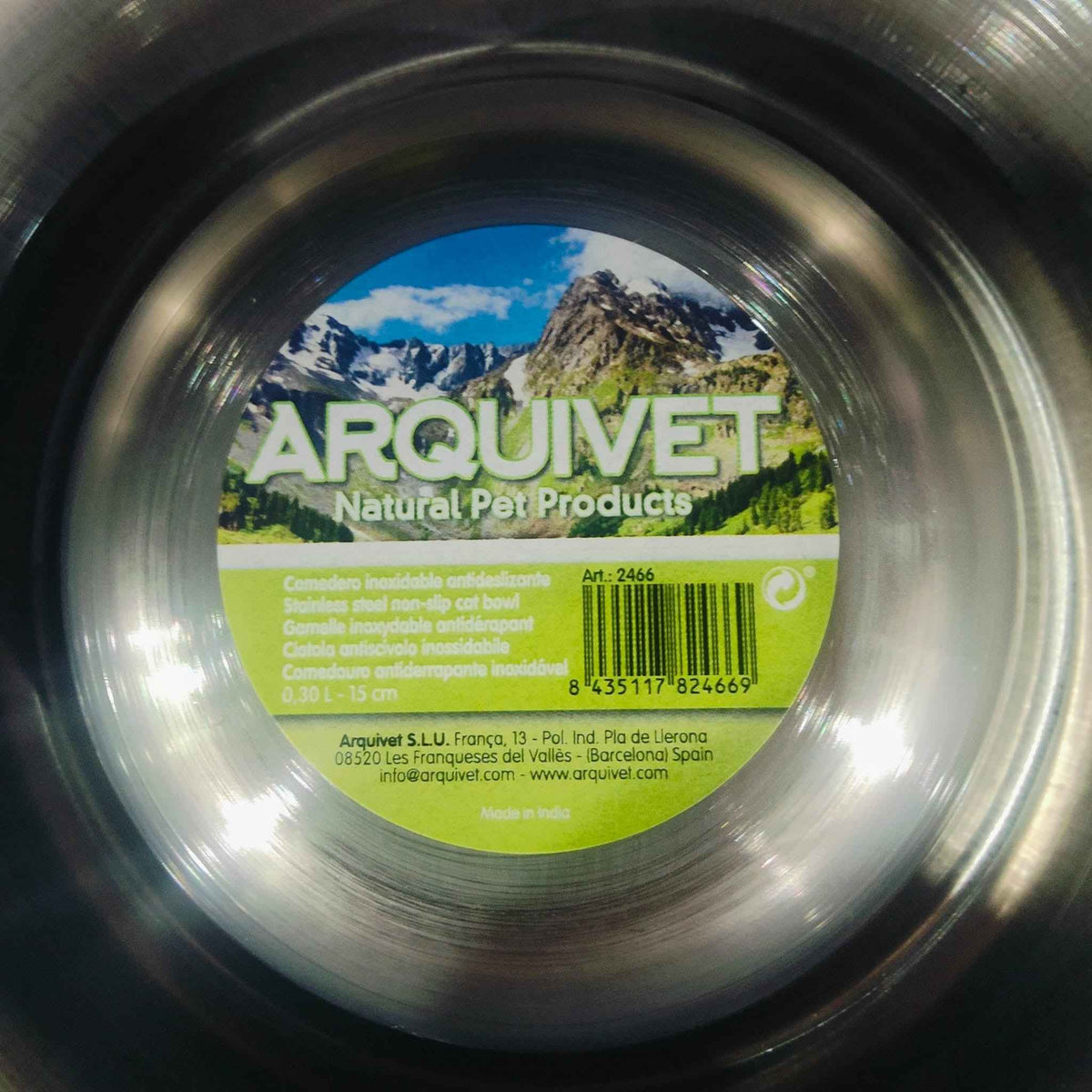 COMEDERO ACERO INOX.ANTIDESLIZANTE 25cm/ 0,90Lts. 