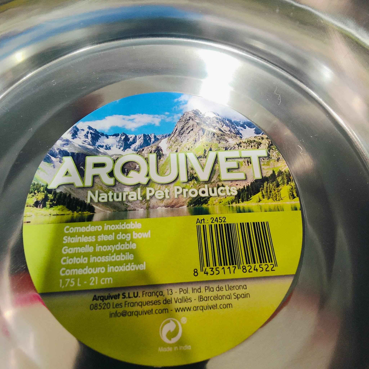 COMEDERO ACERO INOX.Nº3 1.75lts/21cm. 